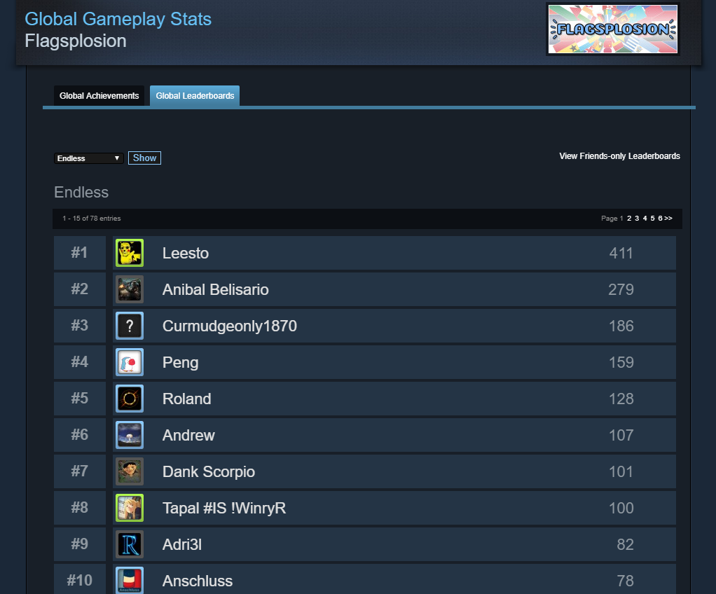 Steam Leaderboards Image of Steam Leaderboards